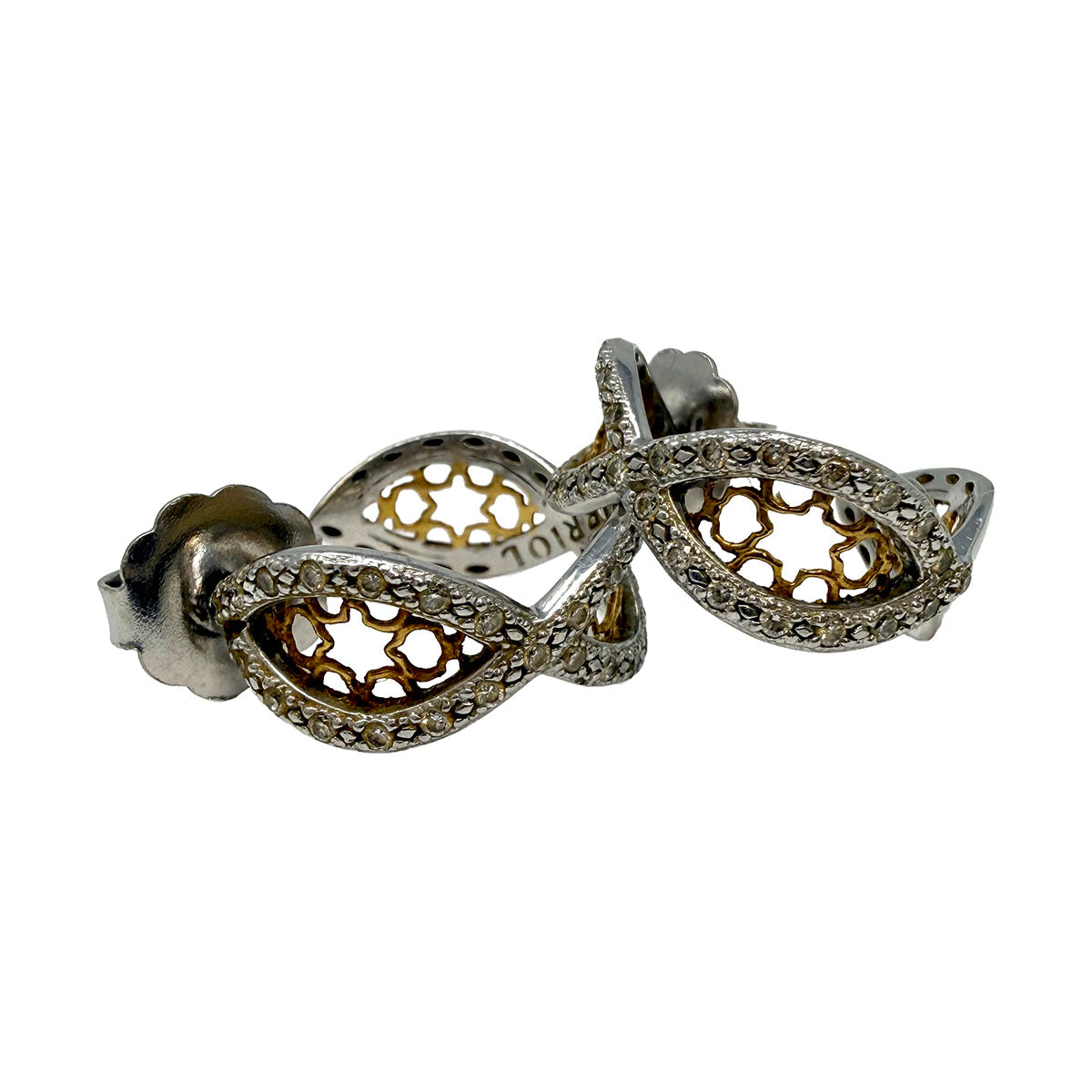 Charriol 18K Gold Two-tone Diamond Hoop Earrings