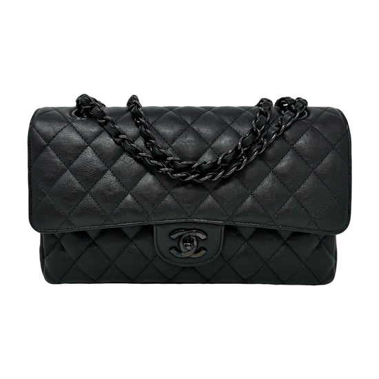 Chanel classic all black sale