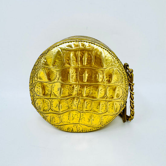 Chanel Paris New York Coco Croc Round Crossbody