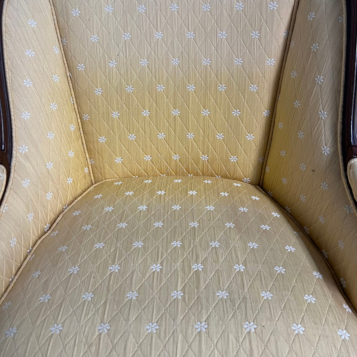 Wooden Chair With Upholstered Back