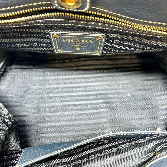 Prada Vitello Front Pocket Convertible Tote