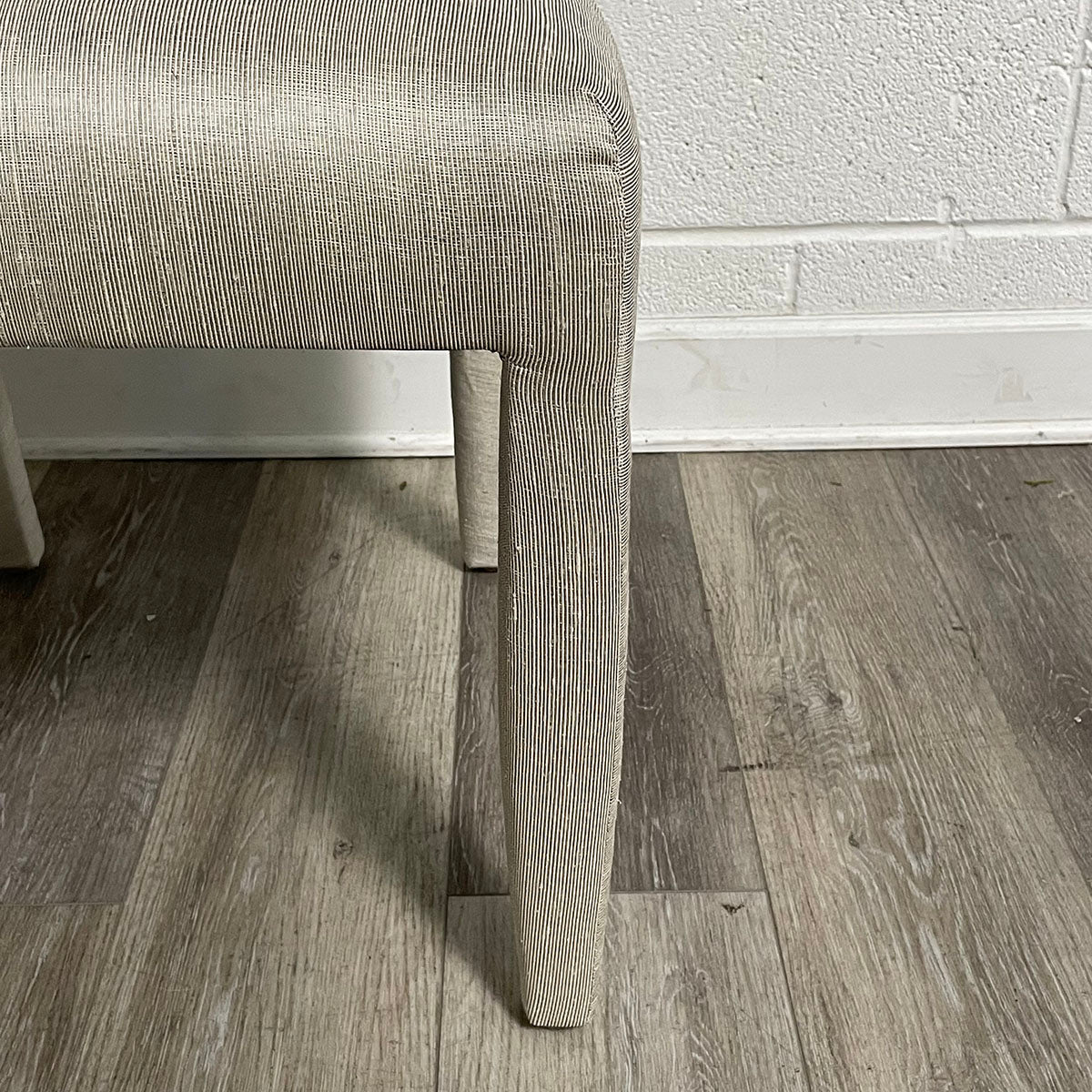 Set Of 4 Light Gray Upholstered Dining Chairs