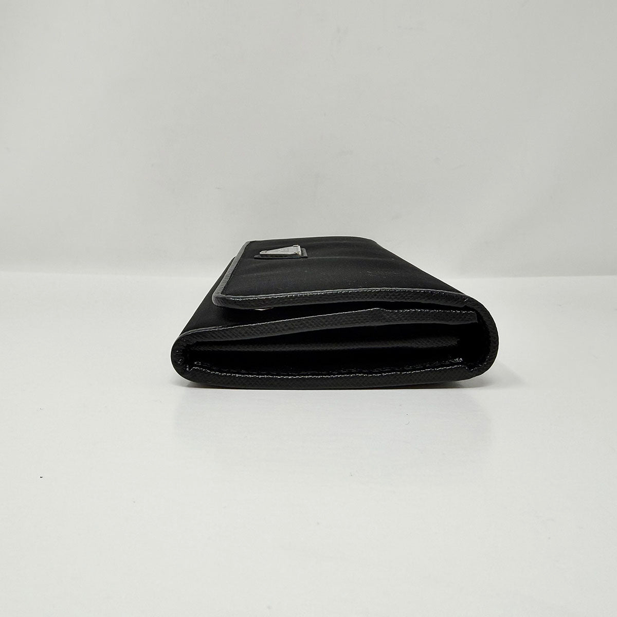 Prada Long Nylon and Leather Trimmed Wallet