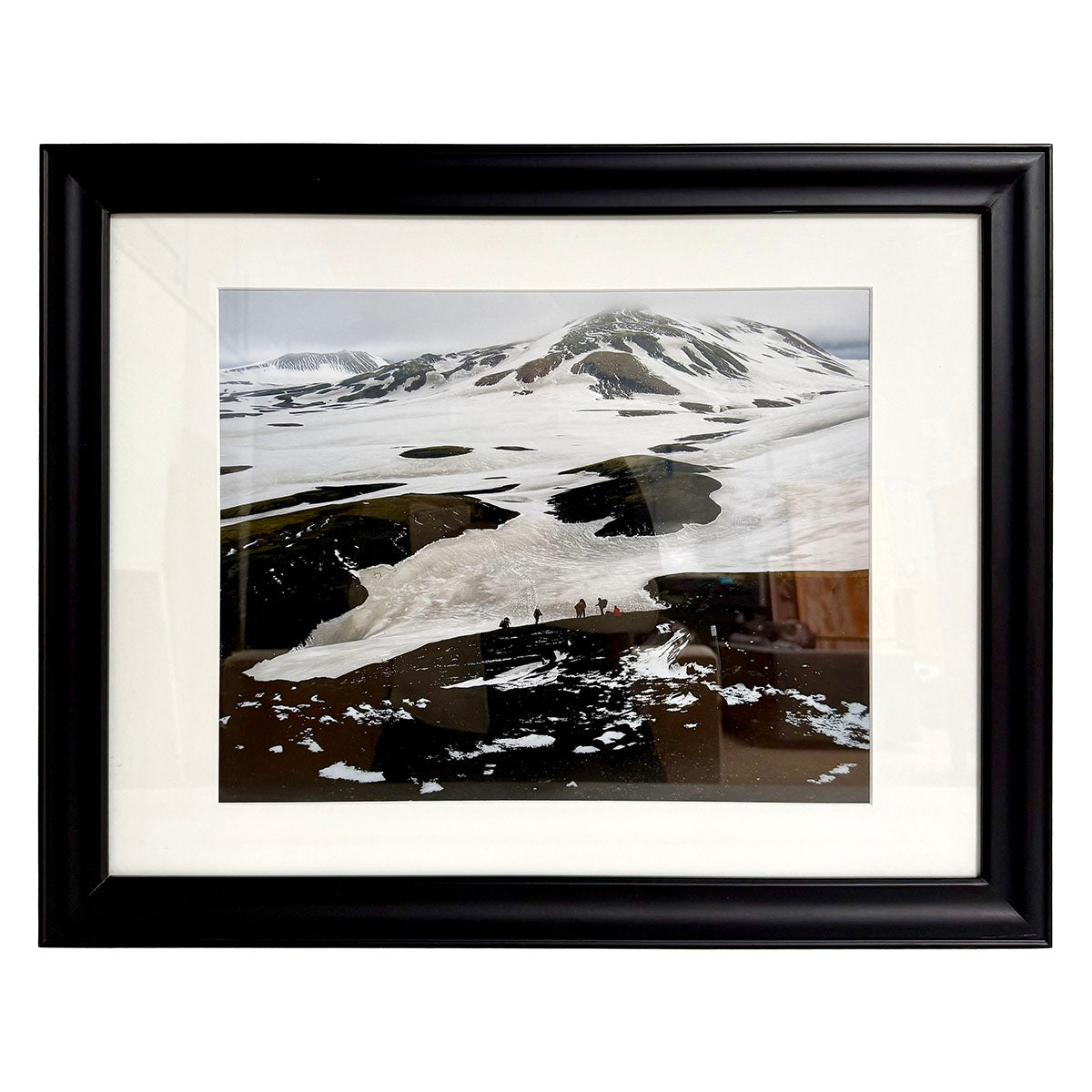 Snow & Hiking Scene Photographic Framed Print