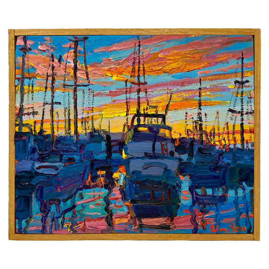 "San Francisco Harbor" Painting Signed
