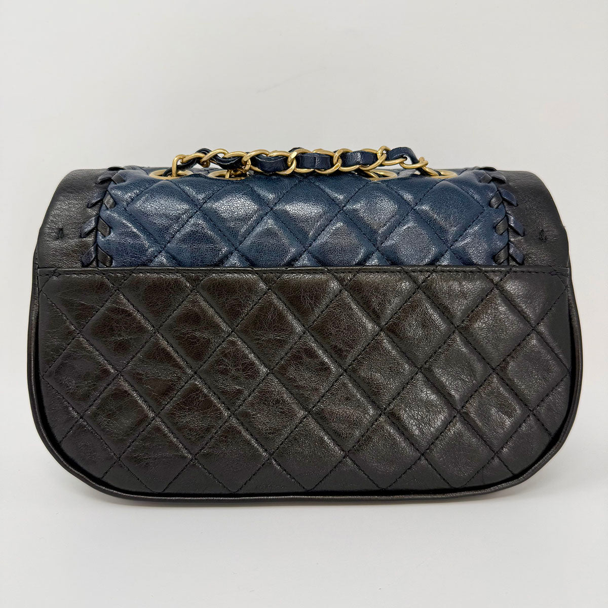 Chanel Bicolor Braided Saddle  Crossbody