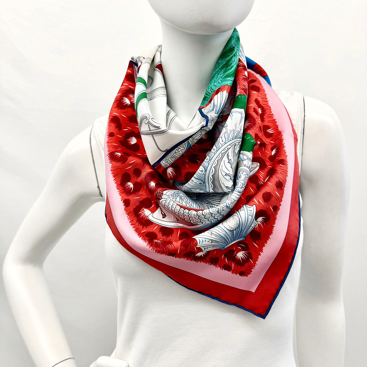 Hermes Patchwork "Plumets du Roy" Scarf