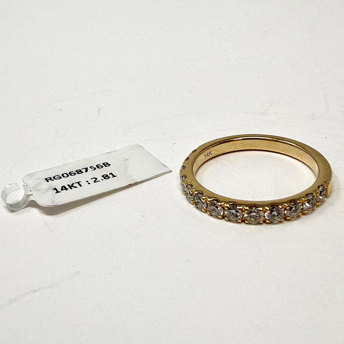 14K Yellow Gold Ring with Lab Grown Diamond