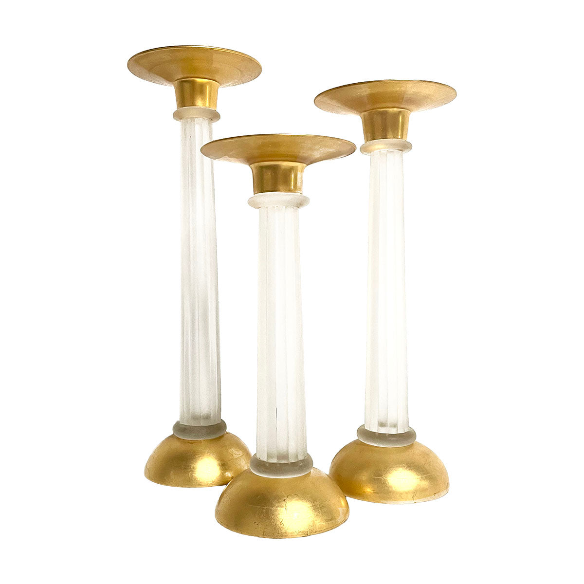 Set of 3 Murano Glass Candle Holders
