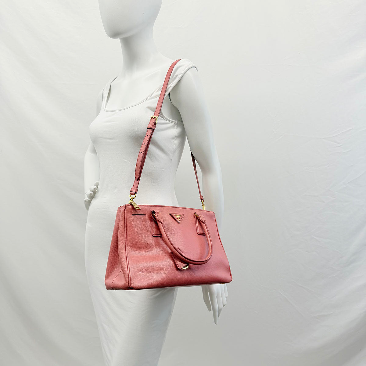 Prada Two Way Saffiano Handle Bag