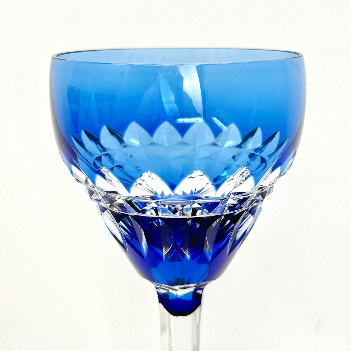 Val St Lambert Set of 11 Wine Glasses Various Colors Cut Crystal