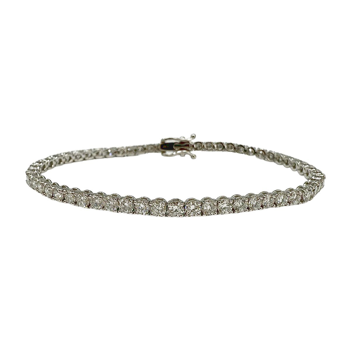 14K White Gold Lab Grown 6ct Diamond Tennis Bracelet