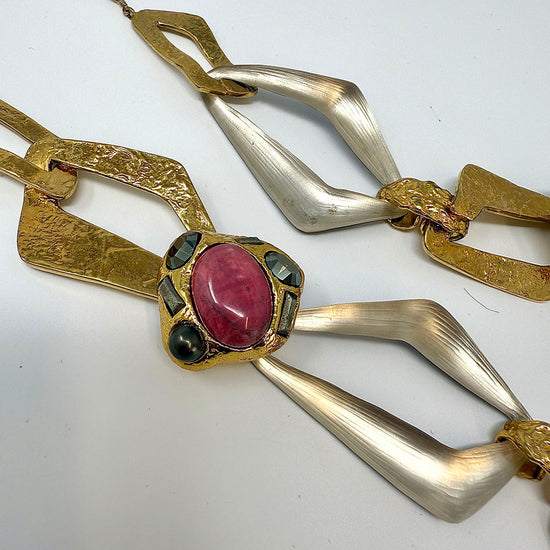 Alexis Bittar Gold-tone and Lucite Necklace
