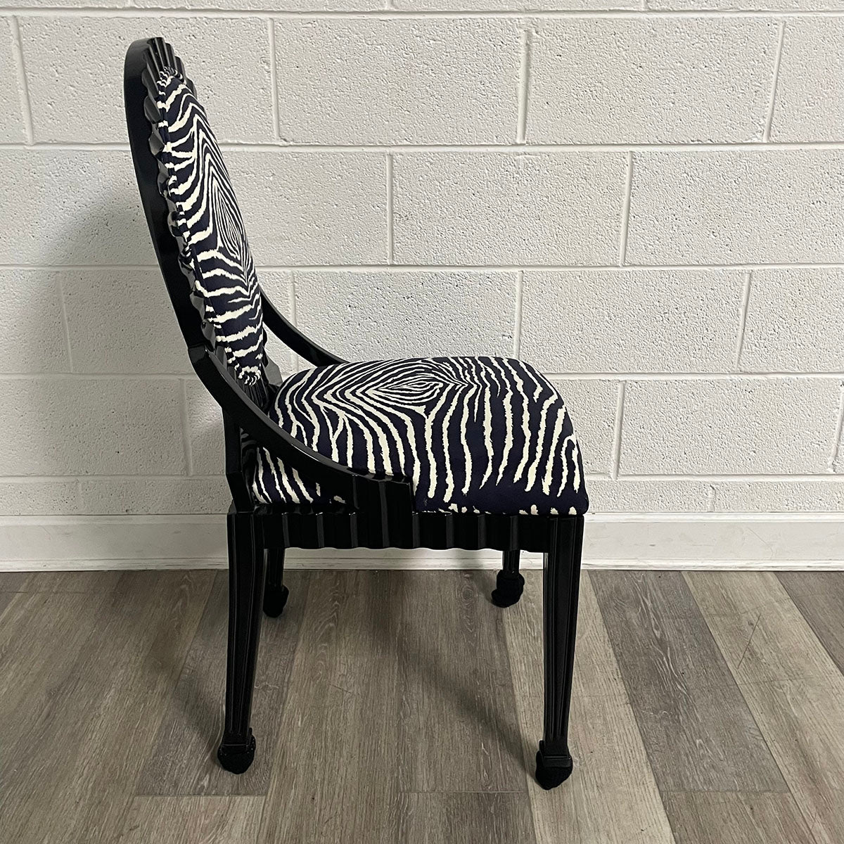 Set Of 8 Zebra Dining Chairs