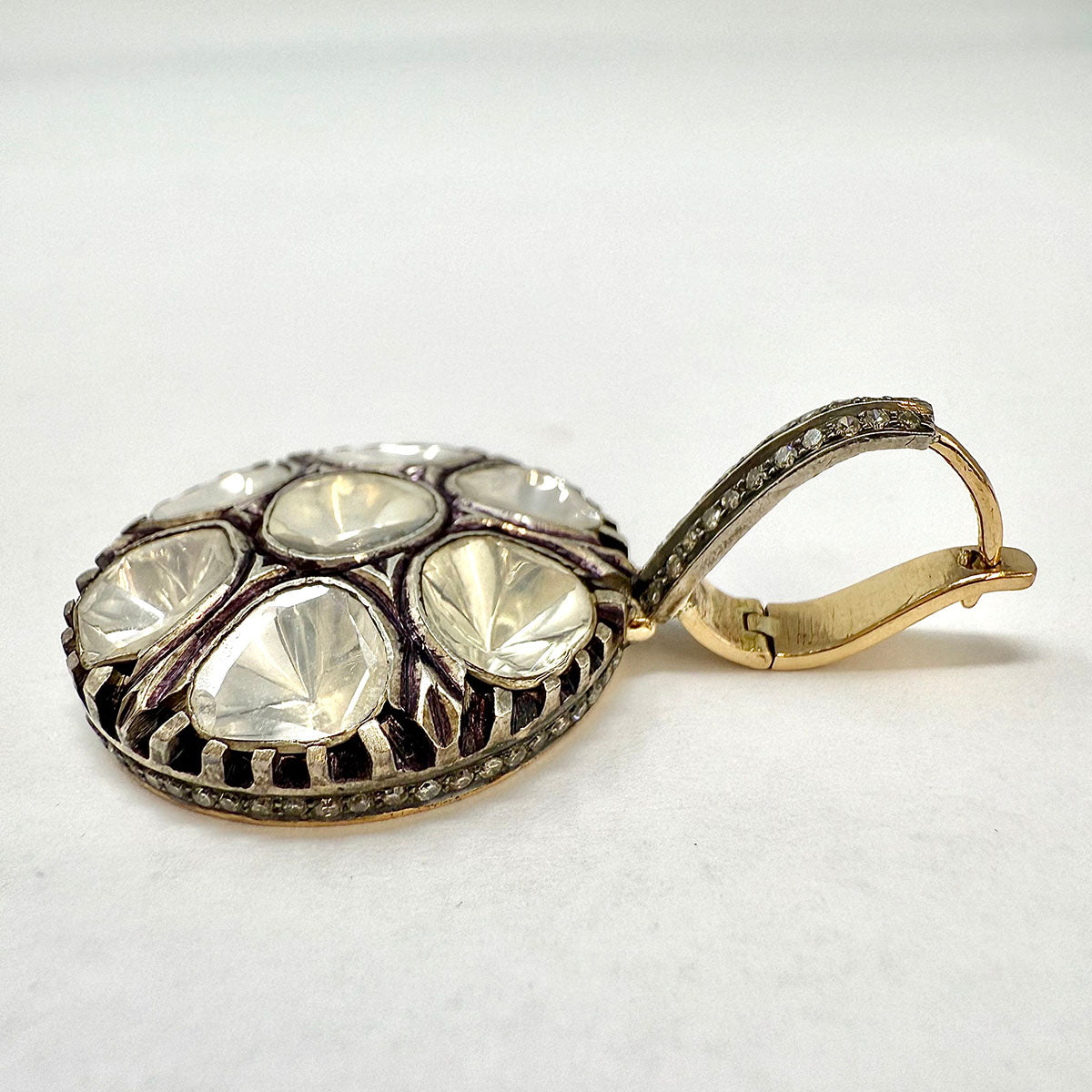 Dangle Earrings with Indian Diamonds
