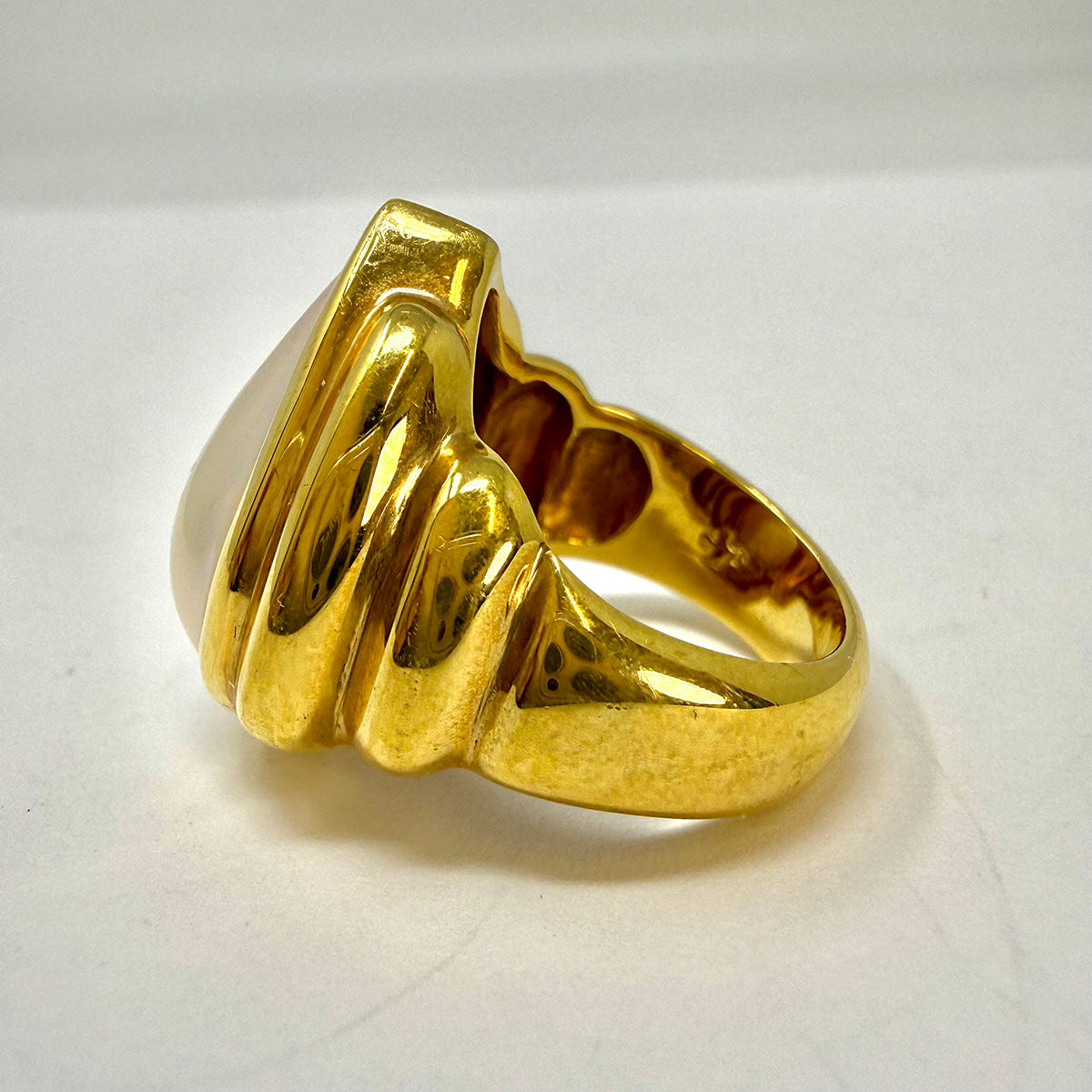 Susan Berman 18K Gold Ring with Mabe Pearl