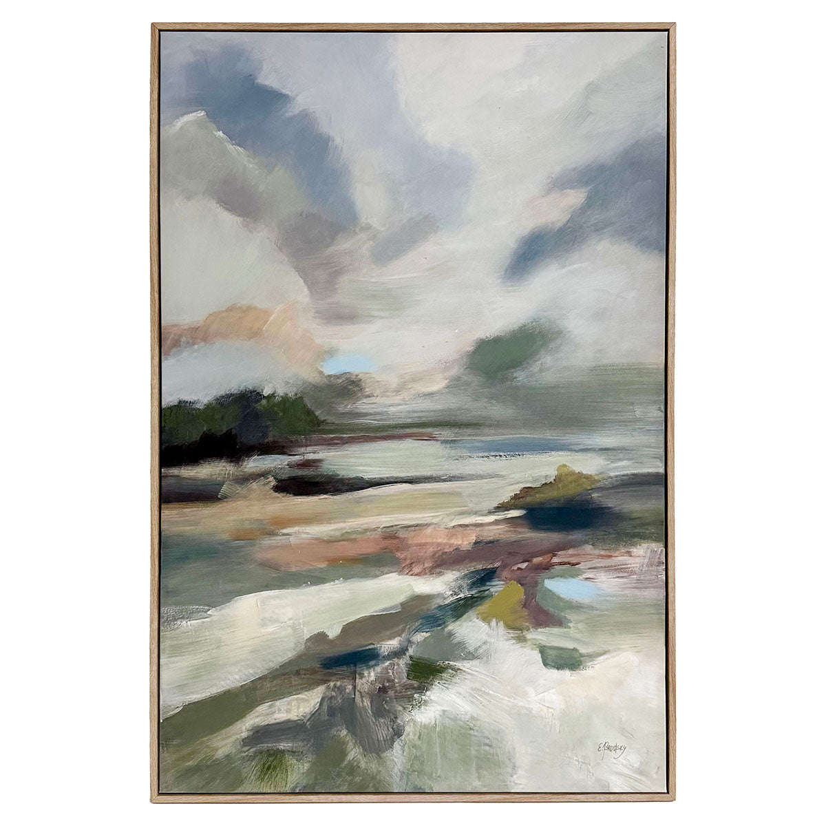 "Abstract Rainscape" Signed