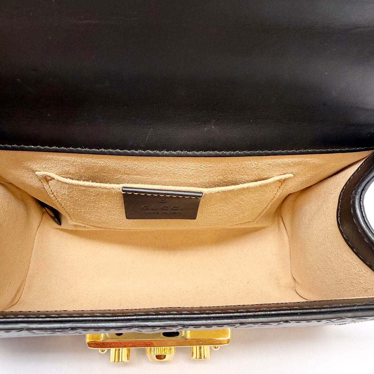 Gucci GG Signature Monogram  Padlock Bag