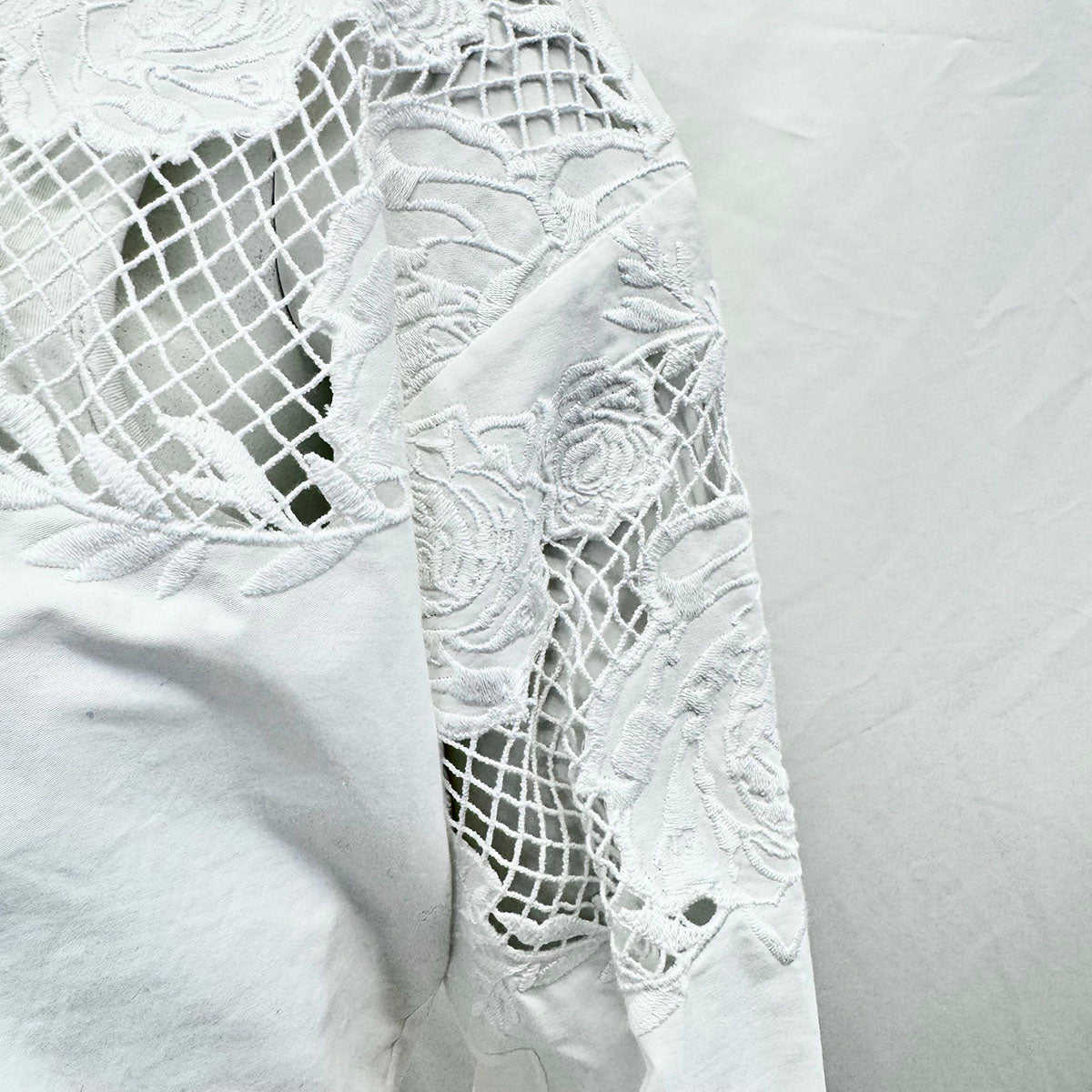Adam Lippes Cut-out and Embroidered Blouse