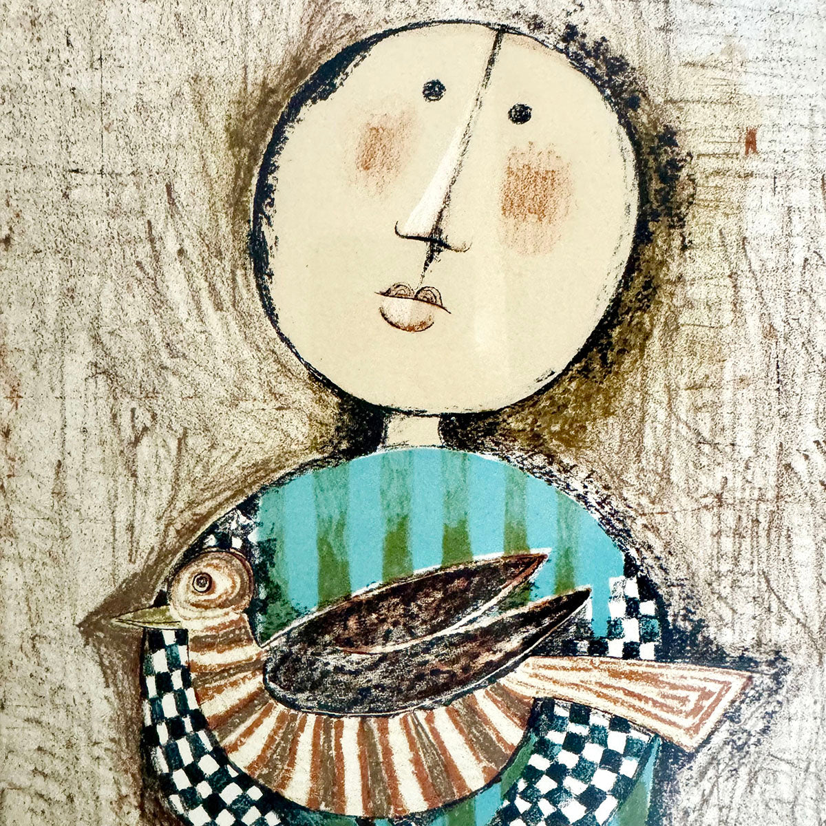 "Boy with Bird" Signed and Numbered 145/200