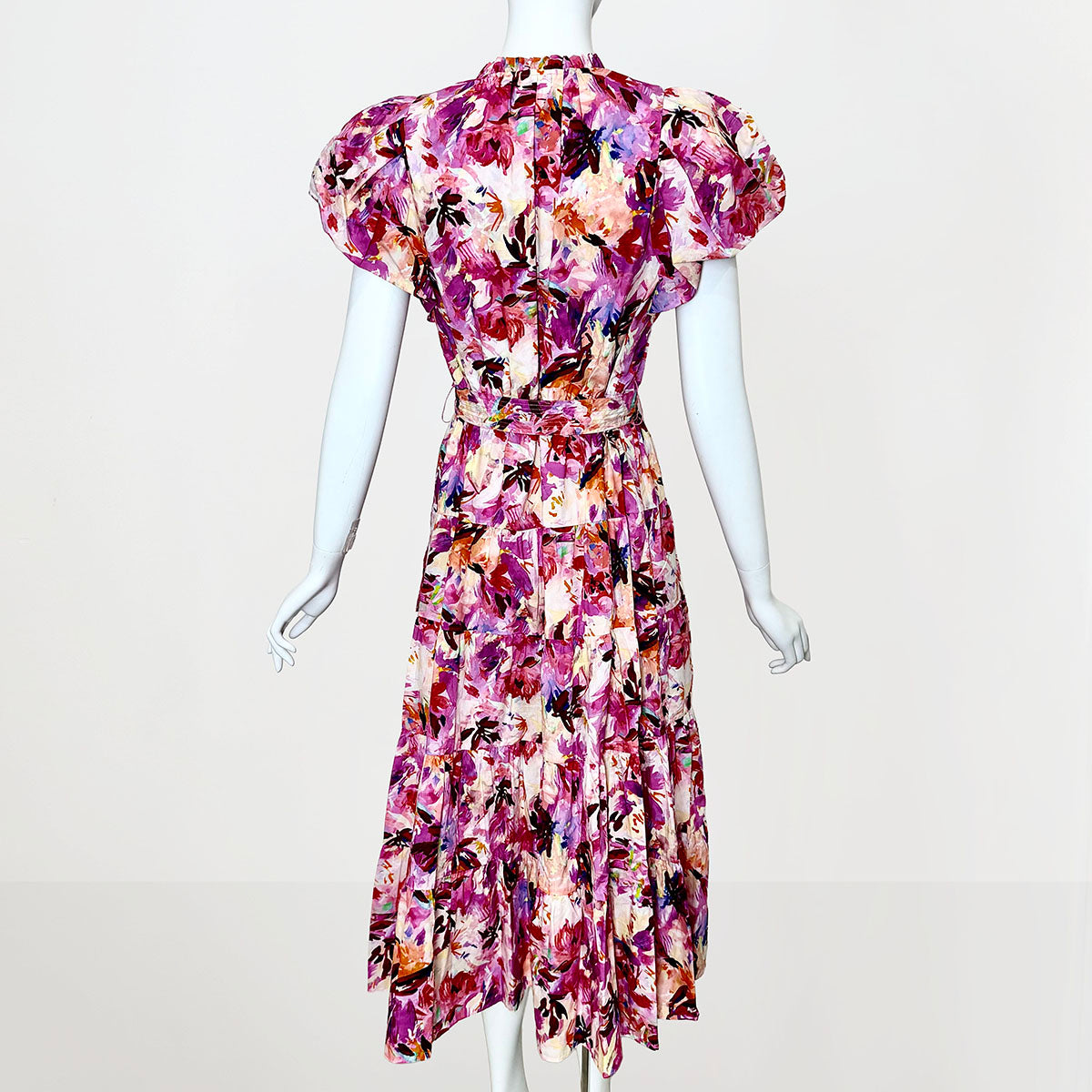 Ulla Johnson Tiered Printed Dress with Belt