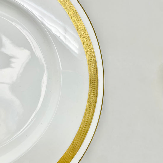 9 Serving Pieces of Gold Brocade China