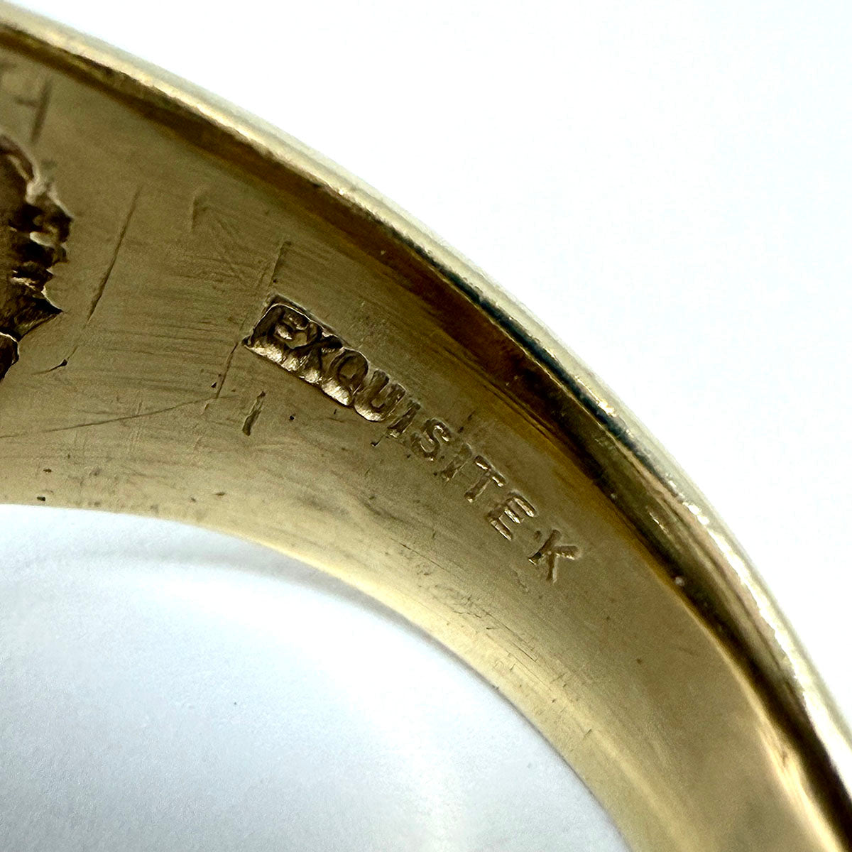 14K Gold Diamond Signet Ring