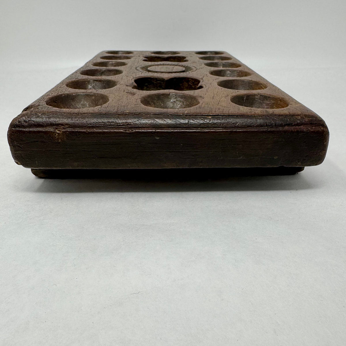 Antique Wooden Tray, hand carved Egg & Condiment Stand