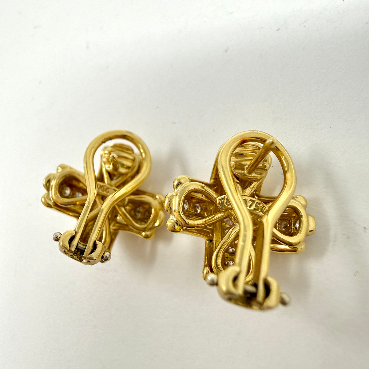 Tiffany & Co. Diamond "X" Earclips