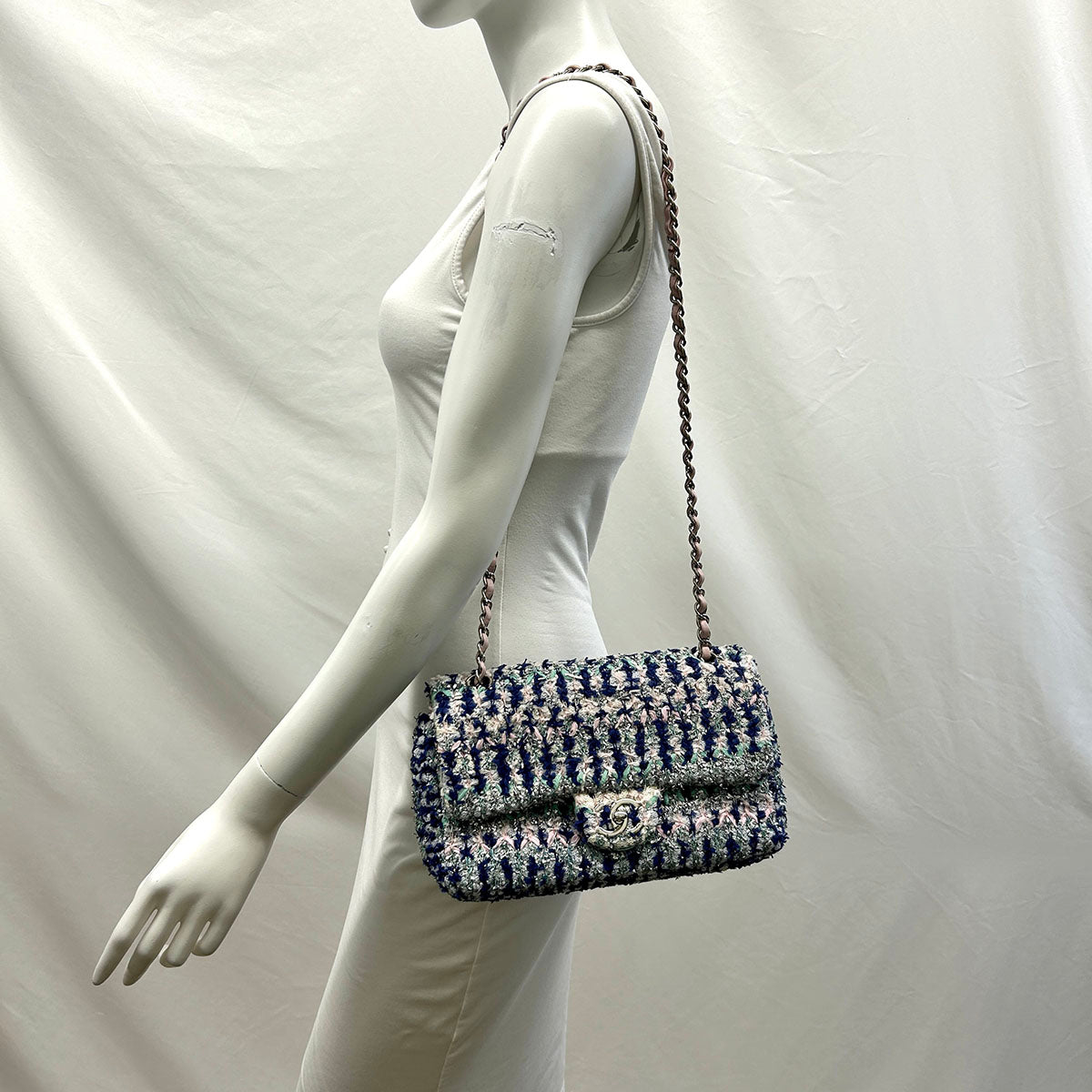Chanel Tweed Single Flap Bag