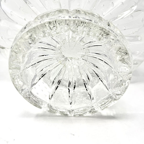 Oval Glass Bowl on a Pedestal