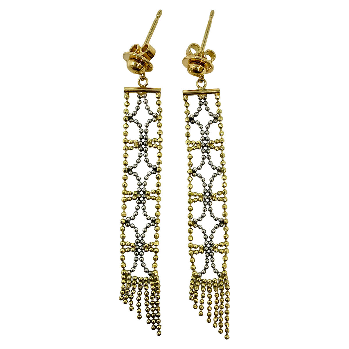 18K Woven Tassel Earrings