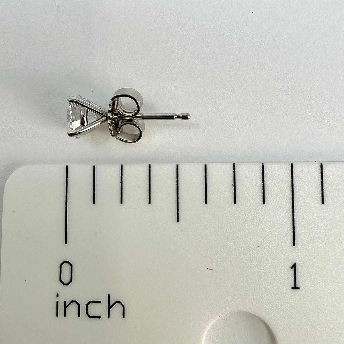 14K White Lab Grown Diamond Stud Earrings