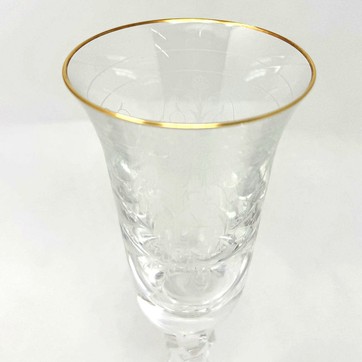 Set of 10 Etched Champagne Flutes "Charlemont"