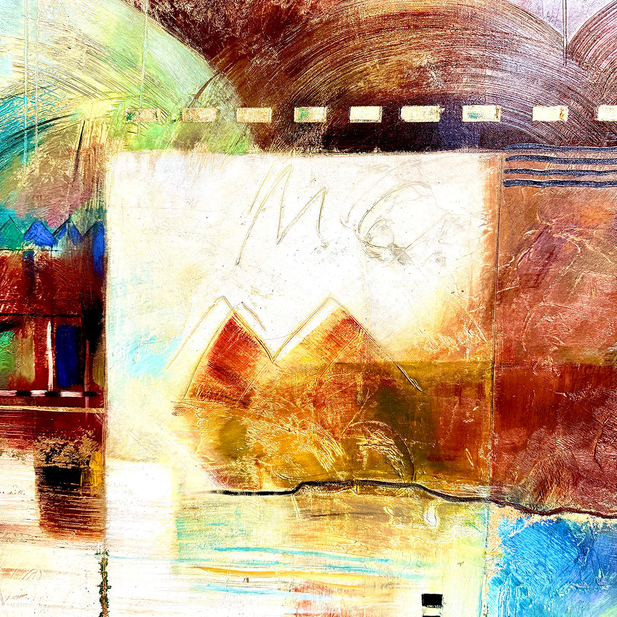 Framed Painting Large Abstract