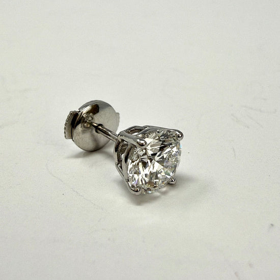 14K White Gold Lab Grown 2.09ct Diamond Stud Earrings
