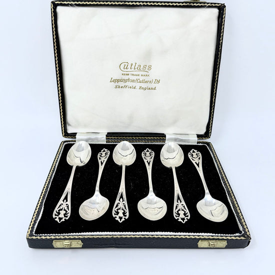 Antique Sterling Silver Demitasse Spoons Set of 6