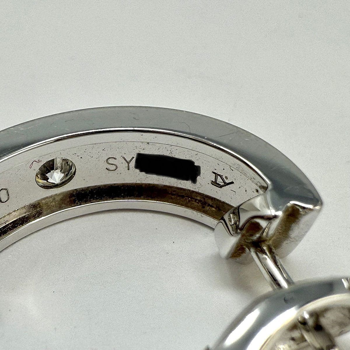 Cartier 18K White Gold LOVE Diamond Hoop Earrings