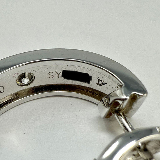 Cartier 18K White Gold LOVE Diamond Hoop Earrings