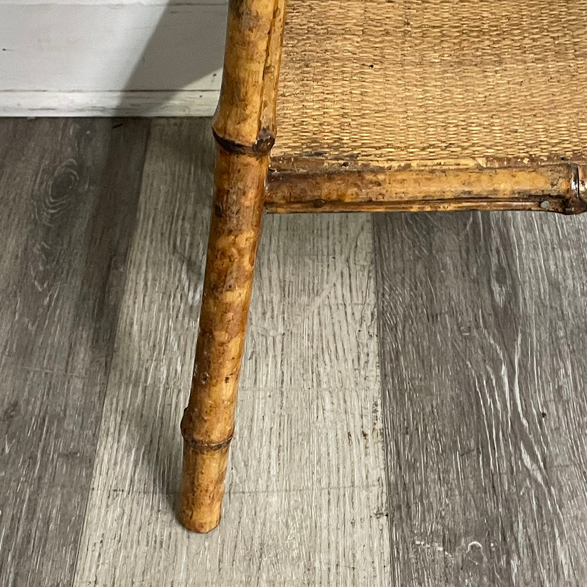 Rattan Side Table With Glass Top