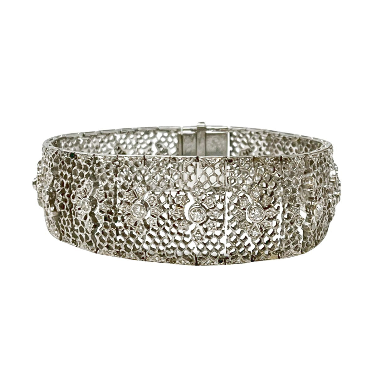 Le Vian Filigree 18K White Gold Bracelet with Diamonds