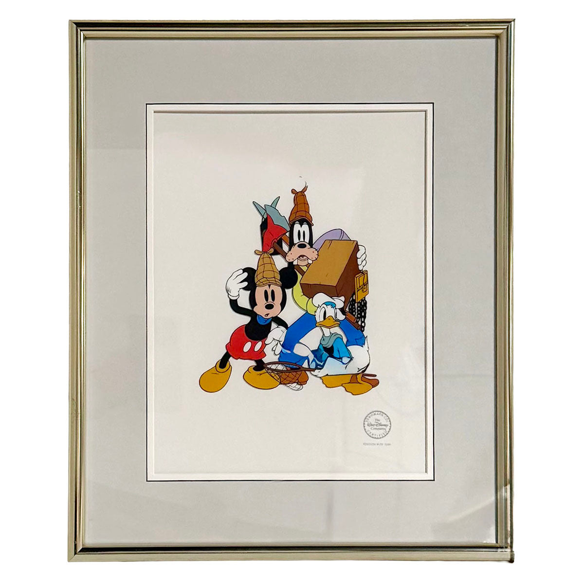Disney Limited Edition "Mickey Mouse, Donald Duck and Goofy" COA included
