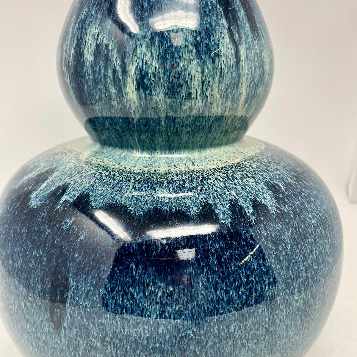 Highly Glazed Two Tier Ceramic Vase