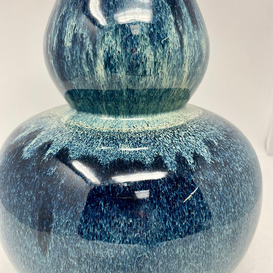 Highly Glazed Two Tier Ceramic Vase