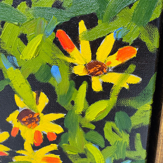 "Yellow Coreopsis" Painting Signed