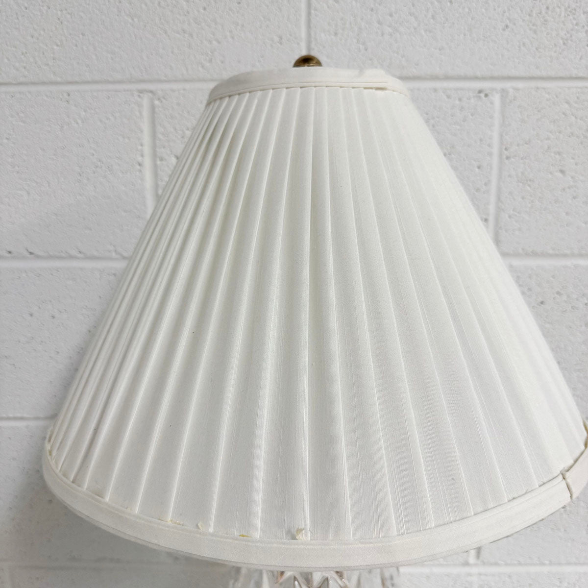 Crystal Lamp with Brass Base