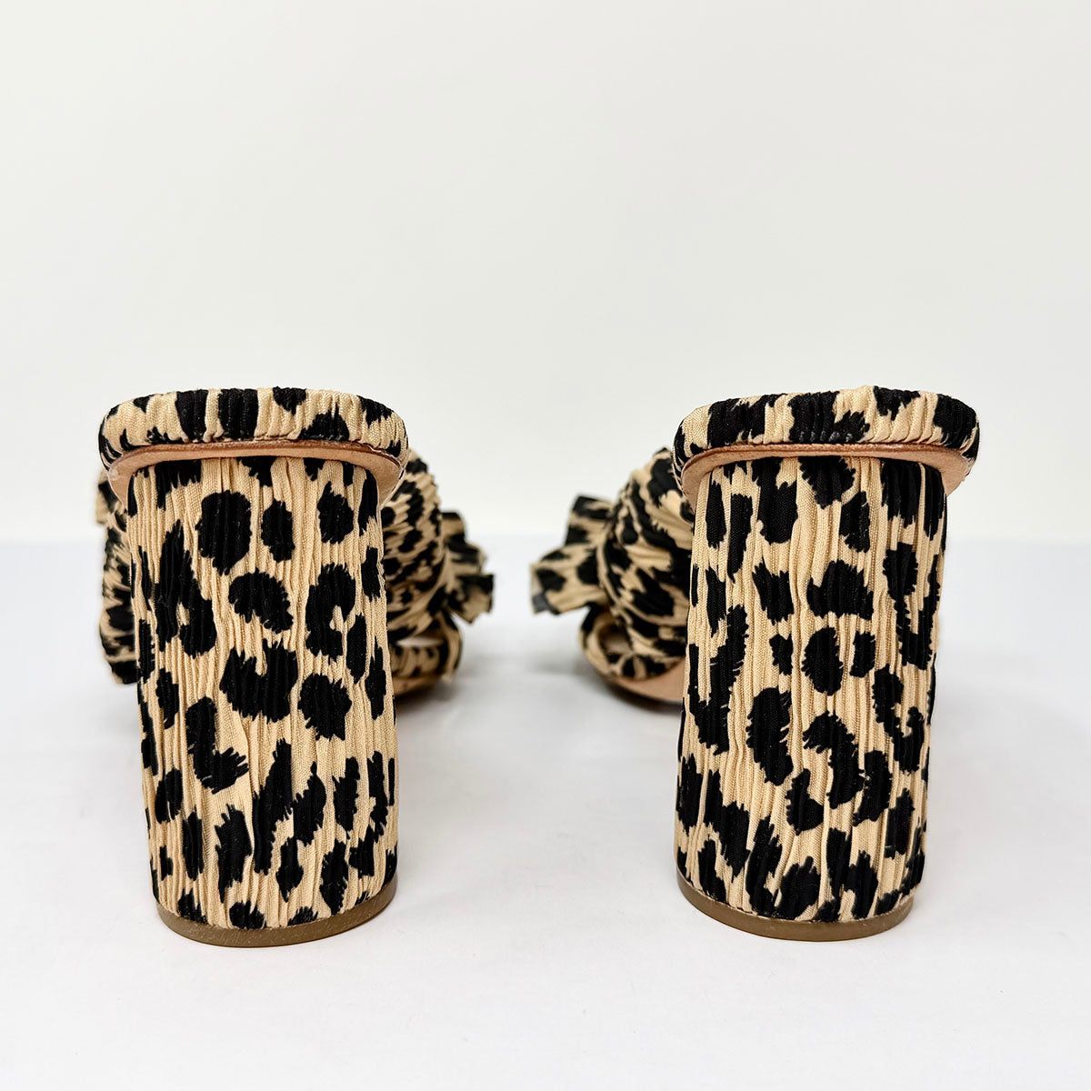 Loeffler Randall Animal Print Bow Accents Slides