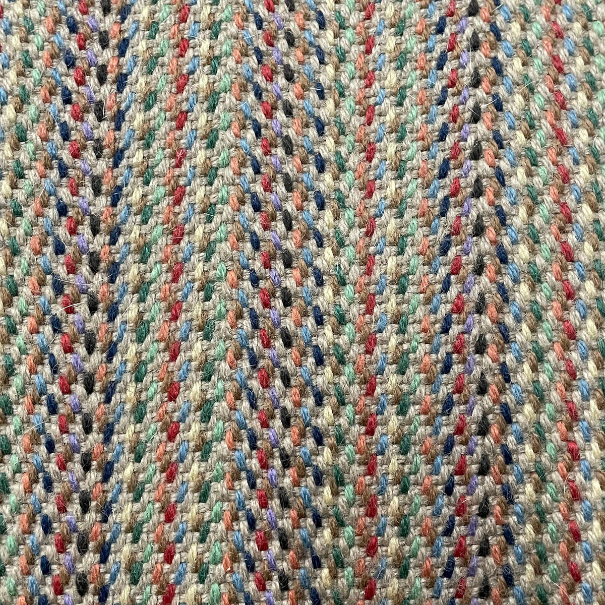 Multi-Color Woven Square Ottoman