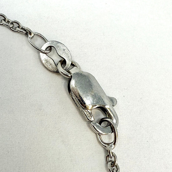 18K White Gold  Necklace with 3 Yellow Gold Stars with Diamonds