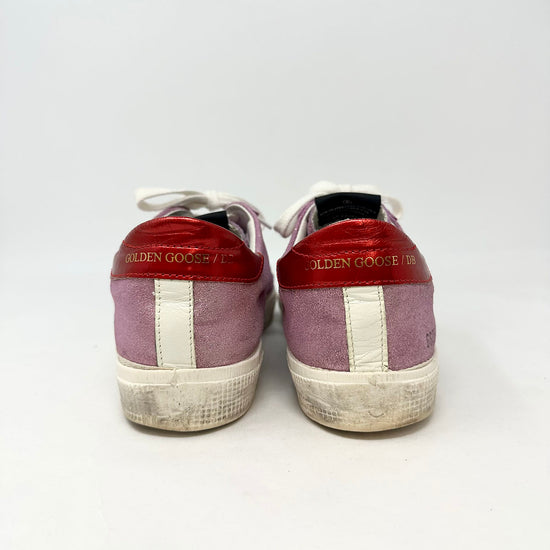 靴 GOOLDEN  RED suede sneaker Super-Star suede sneakers in red - Golden Goose Kids | Mytheresa